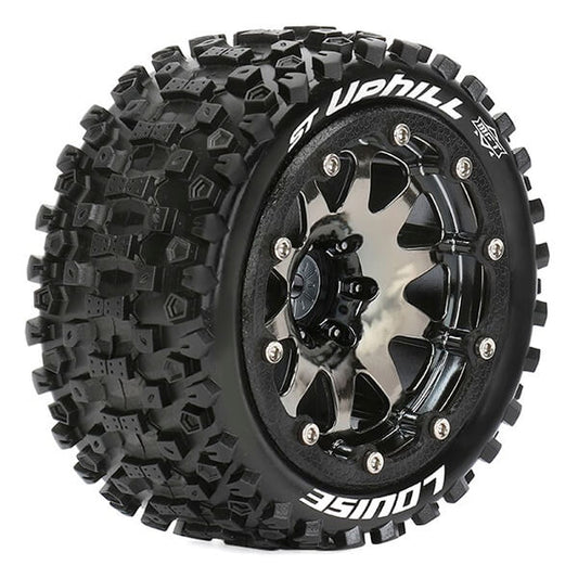 Louise RC St-Uphill 1:10 Soft Bead-Lock/0 Offset Hex 12mm Black Chrome L-T3313SBC