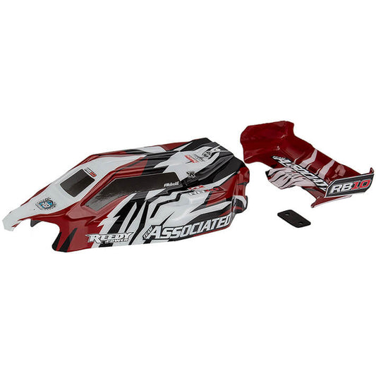 Team Associated RB10 RTR RC Car Body & Wing Red AS72020