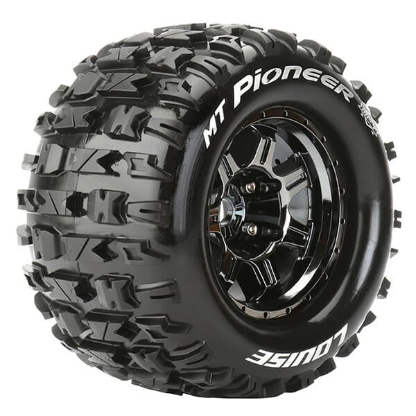 Louise RC MT-Pioneer 1:8 Sport 0" Offset Hex 17mm Black Chrome L-T3321BC