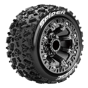 Louise RC St-Spider 1/16 Soft Spoke Black Chrome TRX 1:16 E L-T3200SBC