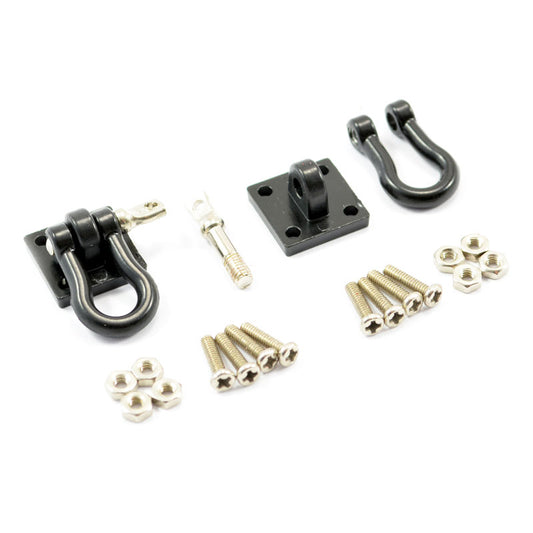 Fastrax Metal Bumper Shackles & Mounting Bracket X2 (M2X6mm) Black FAST2320BK