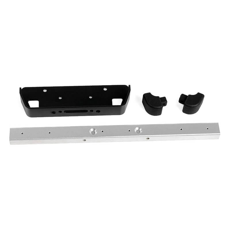 RC4WD Classic Front Winch Bumper for RC4WD Gelande II 2015 Land Rover Defender D90 (Silver)