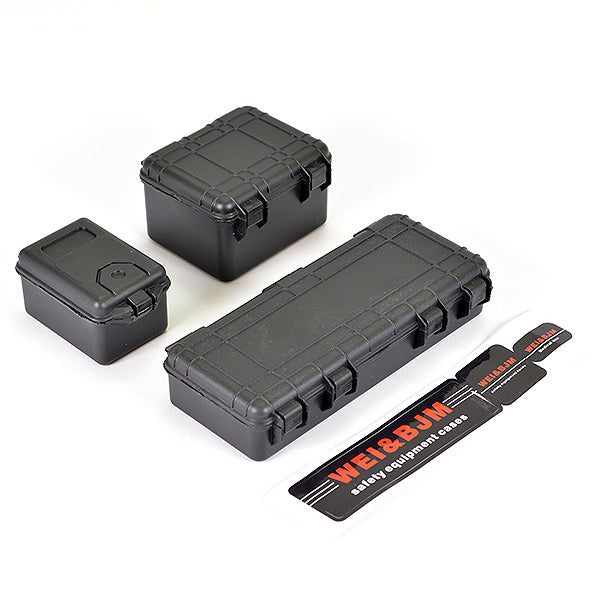 Fastrax Tool Case Set (3Pc) Black (Large Size 100X40X20mm) FAST2354B