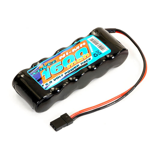 Voltz 1600mAh 6.0V Rx Straight Battery w/Jr Plug