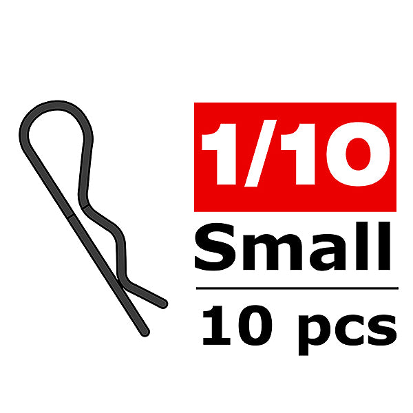 Corally Body Clips 45 Bent Small Black 10pcs C-35102