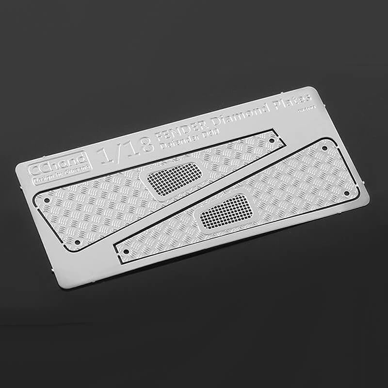 RC4WD Metal Front Side Hood Diamond Plates for 1:18 Gelande D90
