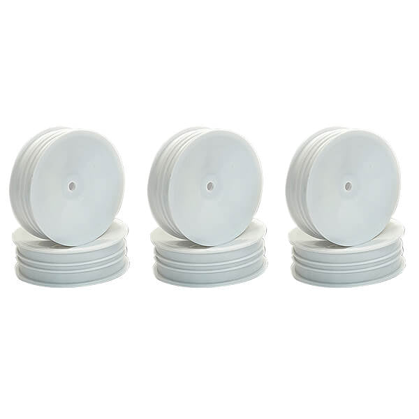 Centro 1:10 Dished Buggy Front 2Wd Slim Wheel White - 3 Pairs C0260W