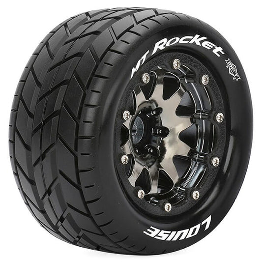 Louise RC MT-Rocket 1:10 Soft Bead-Lock/0 Offset Hex 12mm Black Chrome L-T3307SBC