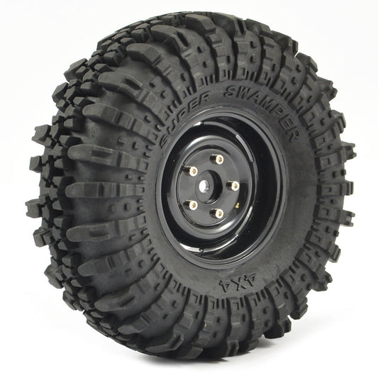 Fastrax 1:10 Crawler Swamper 1.9 Scale Wheel ø118mm Tyre (Black) FAST1268B
