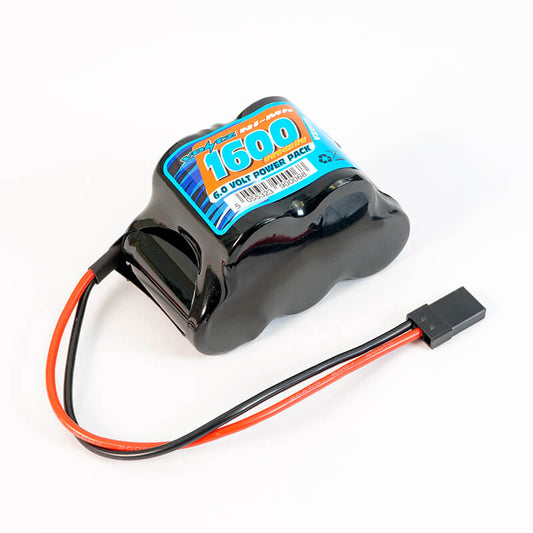 Voltz 1600mAh 6.0V NiMH Rx Hump Battery w/Jr Plug