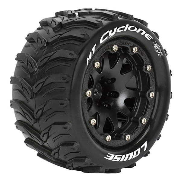 Louise RC MT-Cyclone 1:10 Soft Bead-Lock/0 Offset Hex 12mm Black L-T3310SB