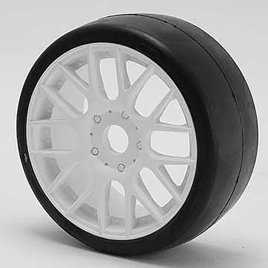 Sweep 1:8 GT R2 Pro Compound Slick Glued 40Deg/White Wheel GTR2-40EW16P