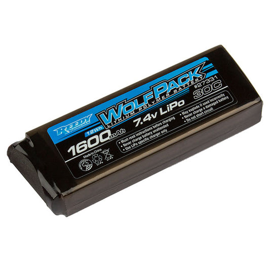 Reedy Wolfpack LiPo 1600mAh 30C 7.4V Flat AS27331