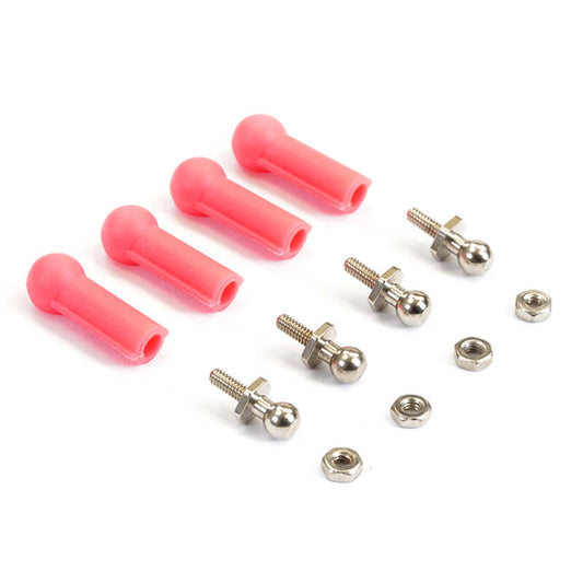 Fastrax Ball Cups (4) Red with Ball Studs FAST45R