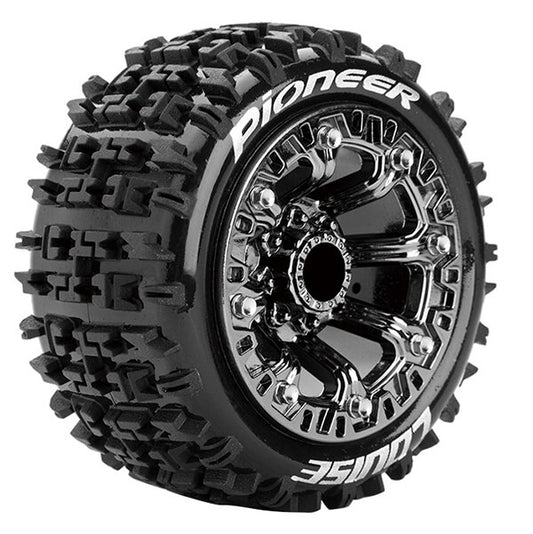 Louise RC St-Pioneer 1/16 Soft Spoke Black Chrome TRX 1:16 L-T3278SBC