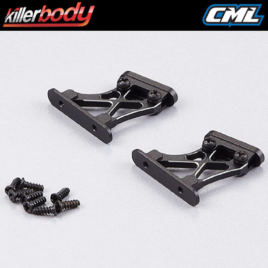 Killerbody Rear Wing Mount 1:10 Low (Cnc Aluminum) KB48111LBK