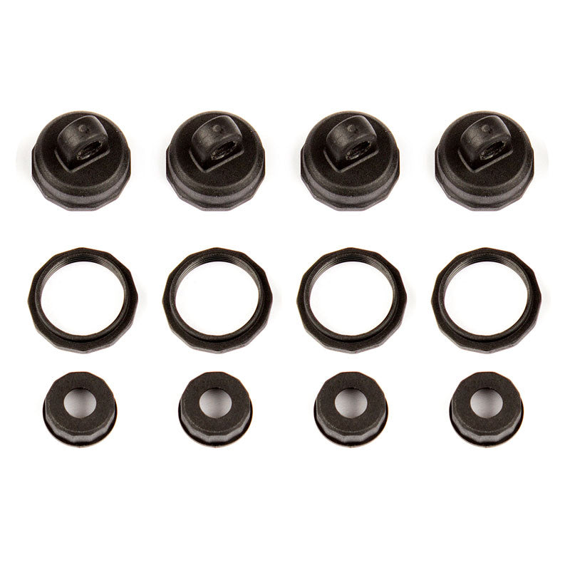Associated Reflex 14B/14T Shock Caps & Collars AS21536