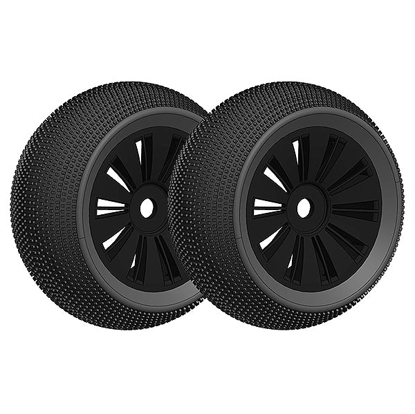 Corally Offroad 1:8 Truggy Tyre Glued On Black Rims C-00180-386