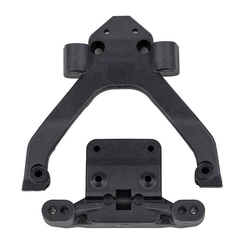 Team Associated RC10B6.4/T6.4 FR Top Plate & Mount Angled Carbon AS71183