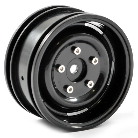 FTX Outback Steel Look Lug Wheel (2) - Black FTX8171B