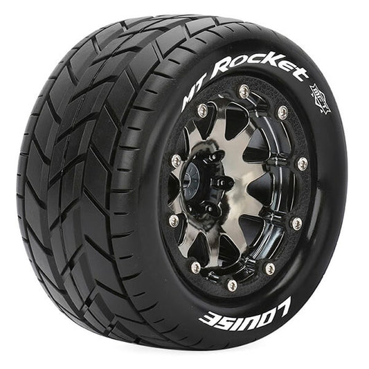 Louise RC MT-Rocket 1:10 Soft Bead-Lock/1/2 Offset Hex 12mm Black Chrome L-T3307SBCH