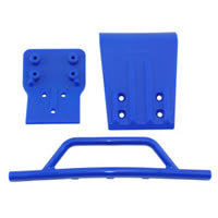 RPM Front Bumper & Skid Plate for Traxxas Slash 4X4 - Blue RPM80025