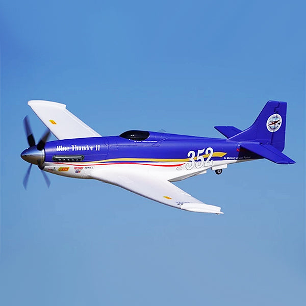 FMS 1100mm P-51 Blue Thunder ARTF RC Plane w/Reflex w/O Tx/Rx/Batt FMS134P-BT-REFV2