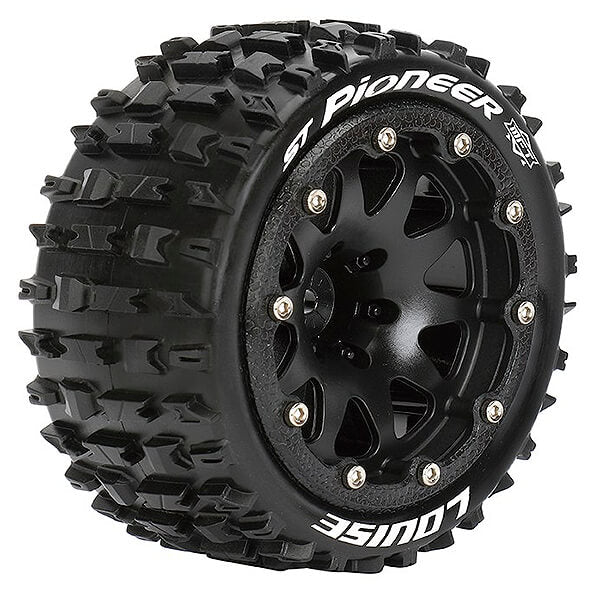 Louise RC St-Pioneer 1:10 Soft Bead-Lock/0 Offset Hex 12mm Black L-T3312SB