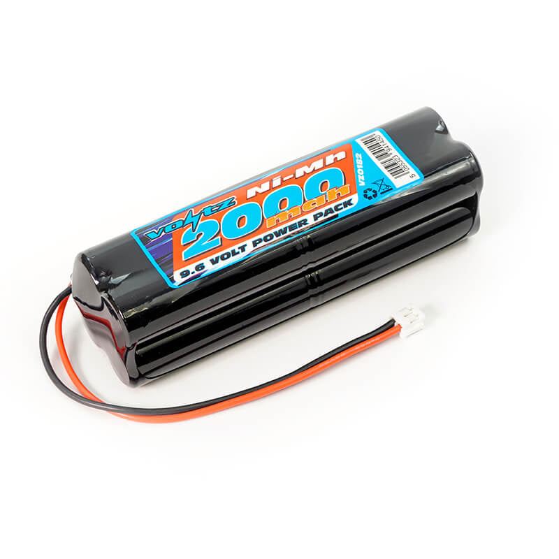 Voltz Tx 9.6V 2000mAh NiMH Flat Battery Pack Jr/Spectrum and Pulse Stick