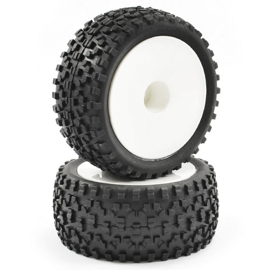 Fastrax 1:10 Mounted Cuboid Buggy Rear Tyres Dished FAST0039