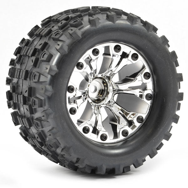 Fastrax 1:10 MT Stinger Mount 6-Spoke Chrome Bearing (Pr) FAST1220C