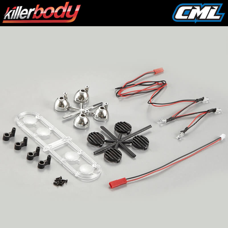 Killerbody Black Spot Lights w/Led Unit Set (4) KB48510