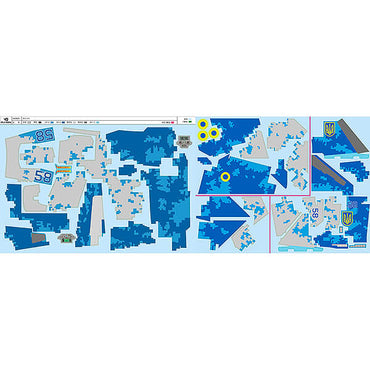 XFly Su-27 Decal Sheet - Camo Blue XF109C-12