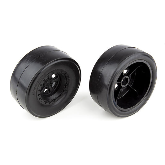 Team Associated DR10 Rear Wheels with Drag Slick Tyres AS71072