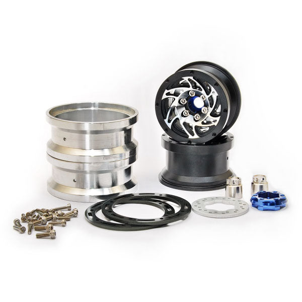 HoBao Dc-1 CNC Alum. Beadlock 1.9" Wheels Black (2) H230118B