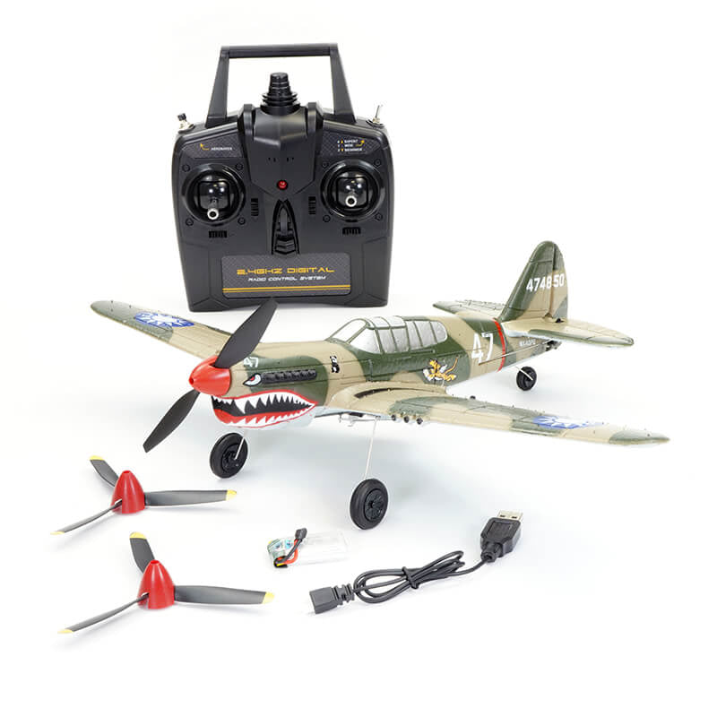 Volantex P40 Warhawk 4Ch 400mm Brushed w/Gyro Epp RTF RC Plane V761-13