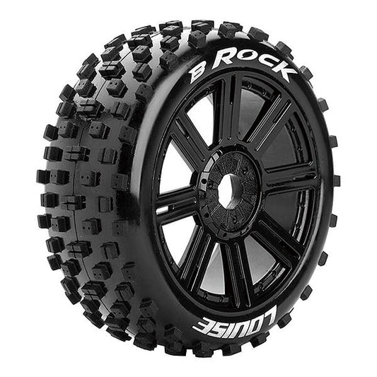 Louise RC B-Rock 1:8 Fr/Rr Soft Hex 17mm Spoke Black L-T3270SB