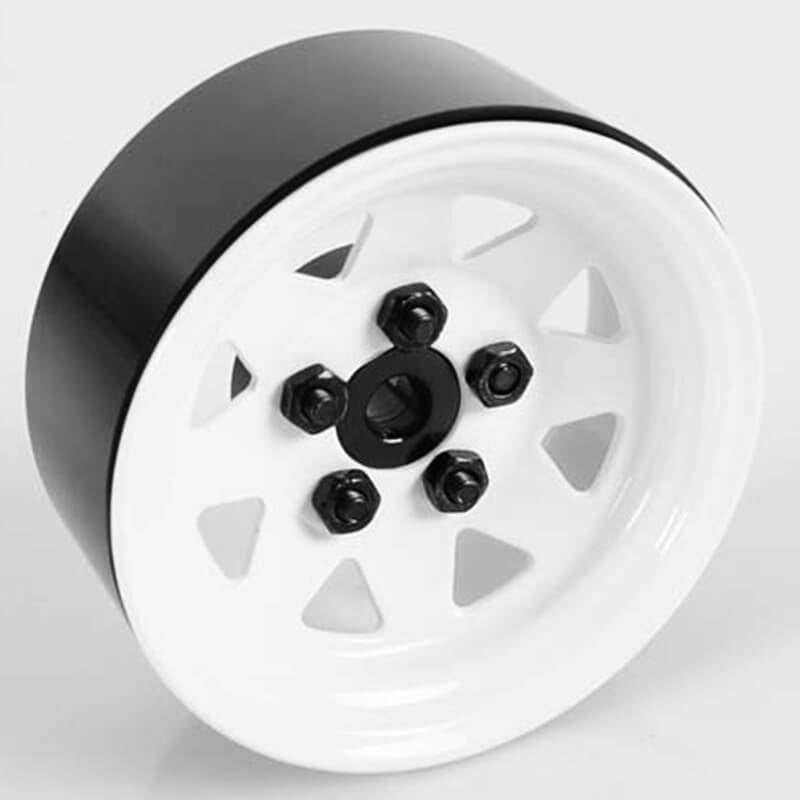 RC4WD 5 Lug Wagon 1.9" Steel Stamped Beadlock Wheels (White) Z-W0127