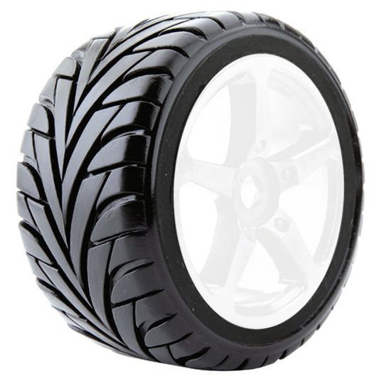 Fastrax 1:8 Truggy Eagle MTd On 5-Spoke White 0 Offset(Pr) FAST1092W-0