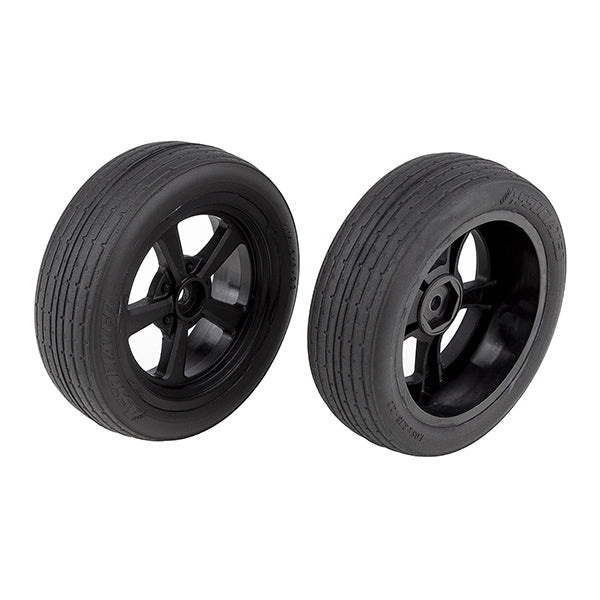 Team Associated DR10 Front Wheels with Drag Tyres AS71073