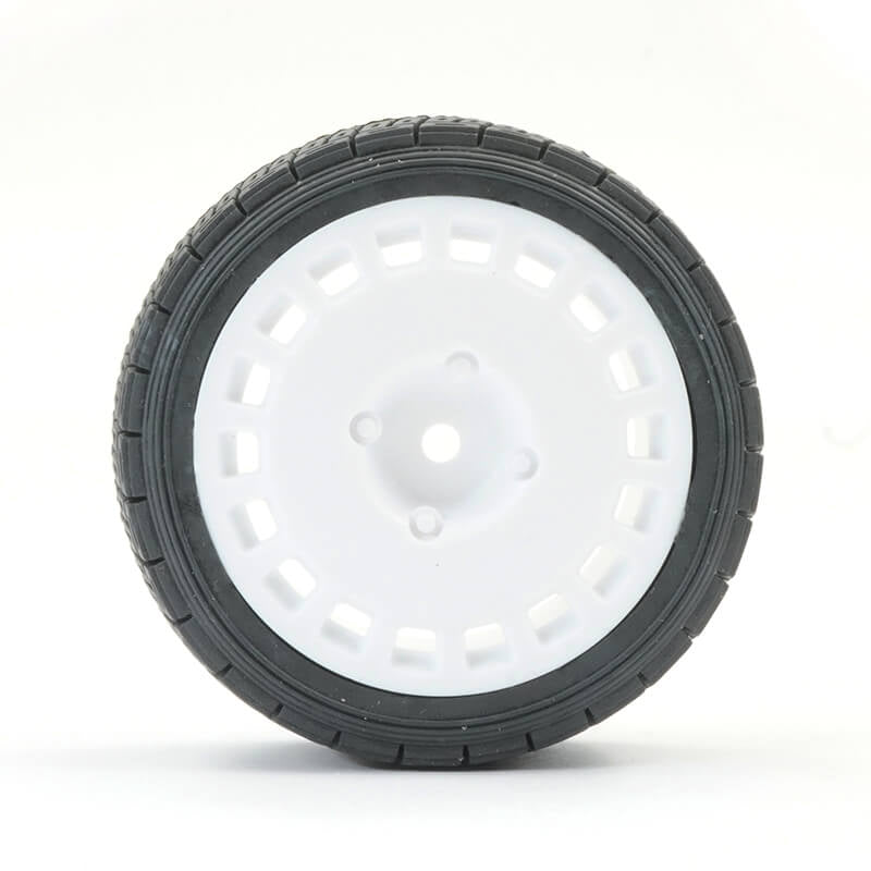 Fastrax 1:10 Rally Angle Tyre/Wheel Set White (4) FAST0071W