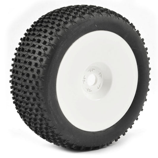 Fastrax 1:8 Truggy X-Block MTd On White Dished 0 Offset(Pr) FAST1090WD