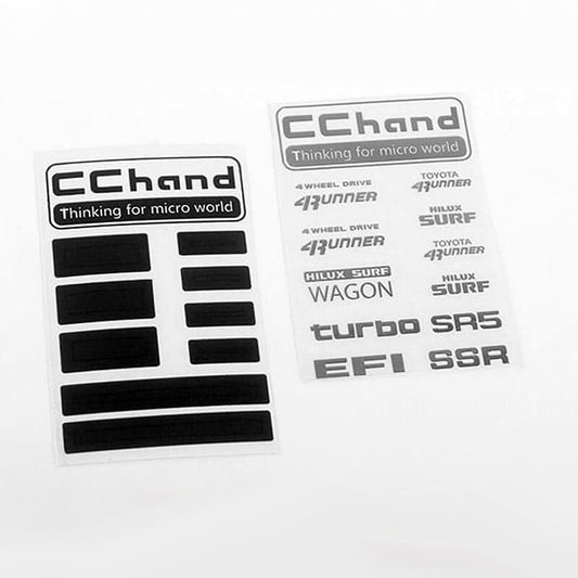 RC4WD Metal Logo Decal Sheet for 1985 Toyota 4Runner Hard Body