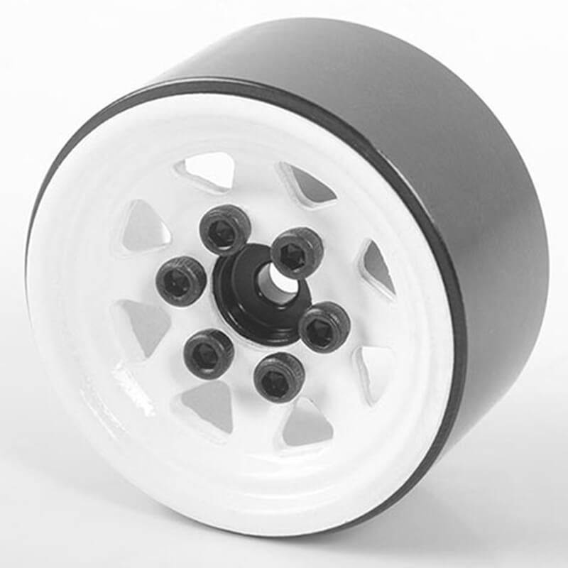 RC4WD Stamped Steel 1.0'' Stock Beadlock Wheels (White) Z-W0111