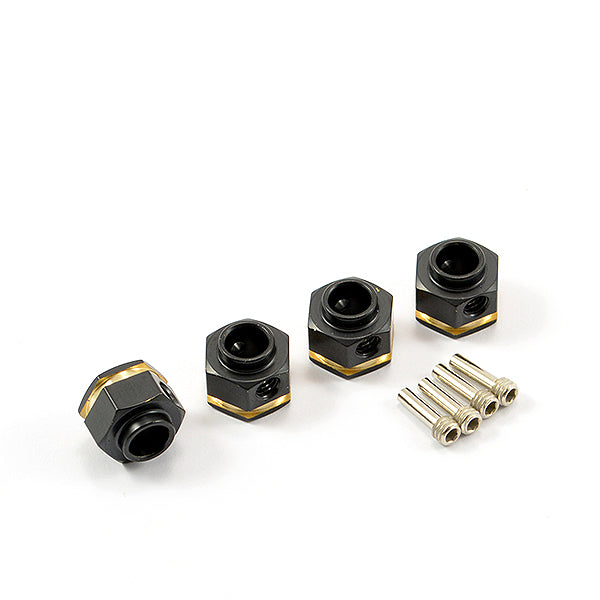 Fastrax TRX-4 Brass Hex Wheel Hubs V2 +3mm (4) FTTX340BR