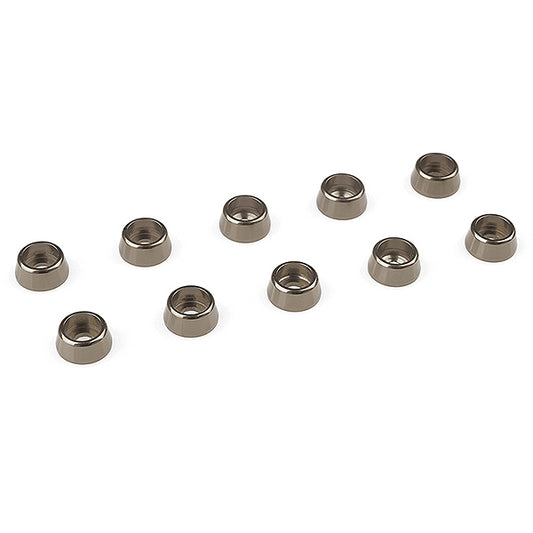 Corally Aluminium Washer for M2.5 Socket Head Screws Od=7mm Gun Metal 10Pcs C-31263