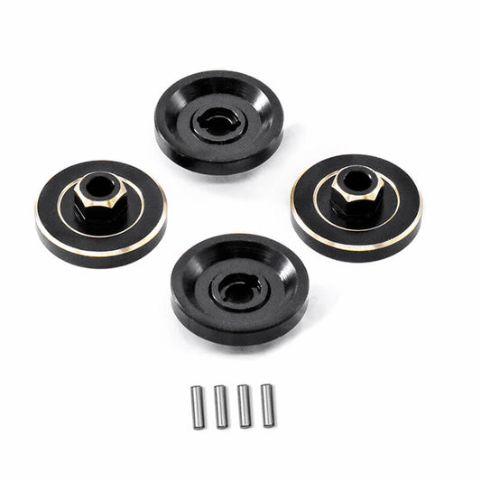 Fastrax FCX24 Black Brass Wheel Counterweights (4Pc) FTFMS004BRB