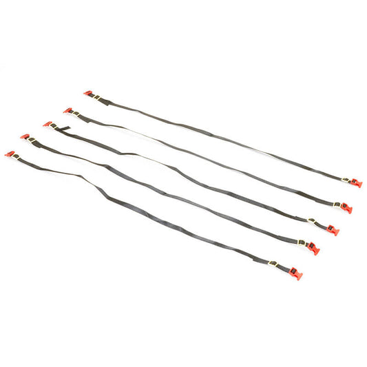 Fastrax Adjustable Luggage Buckle Straps 400mm 5Pc - Red FAST2314R