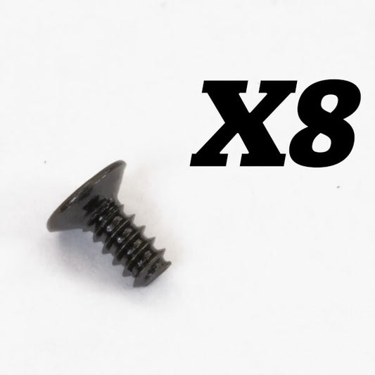 FTX Outback Mini 3.0 Flat Head Self Tapping Screw 1.7X4 (8Pc) FTX8926