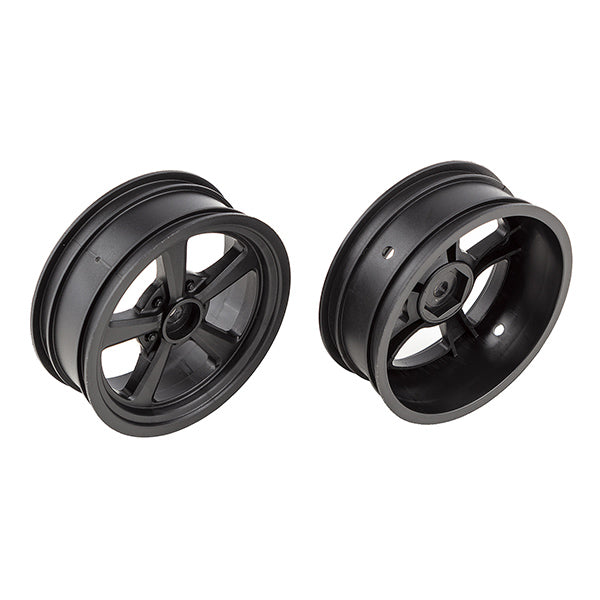 Team Associated DR10 Drag Front Wheels Black AS71079
